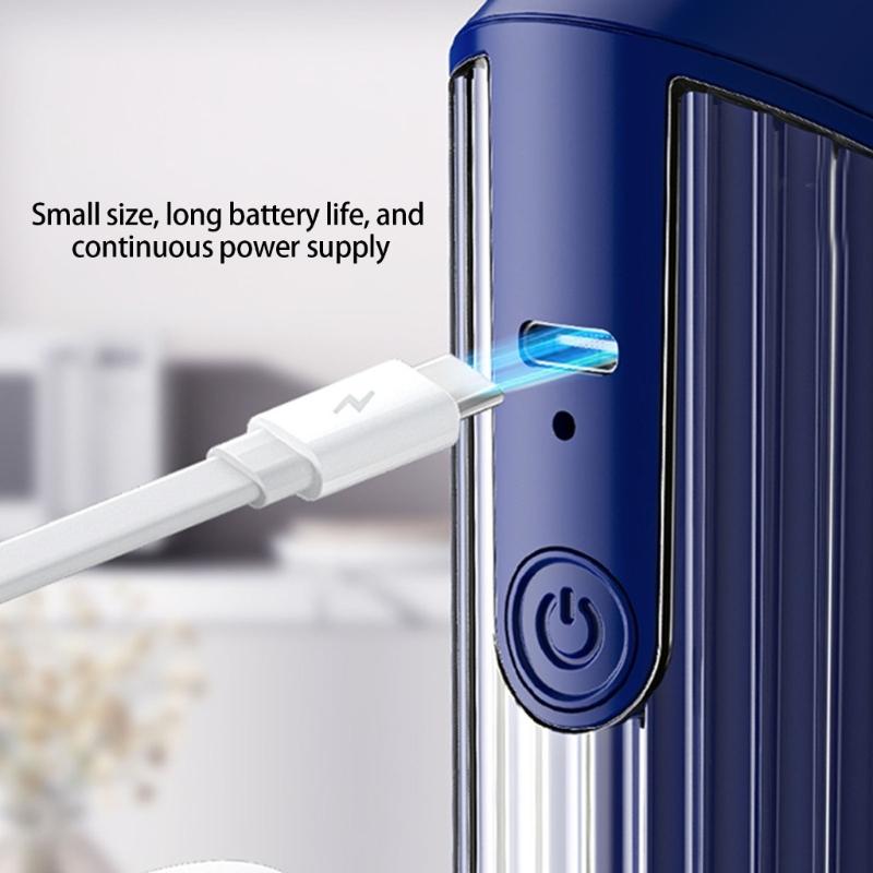 Small Handheld Mixer 3 Speed Mode Wireless Operation Foldable Storage Double Stainless Steel Whisks Attachments