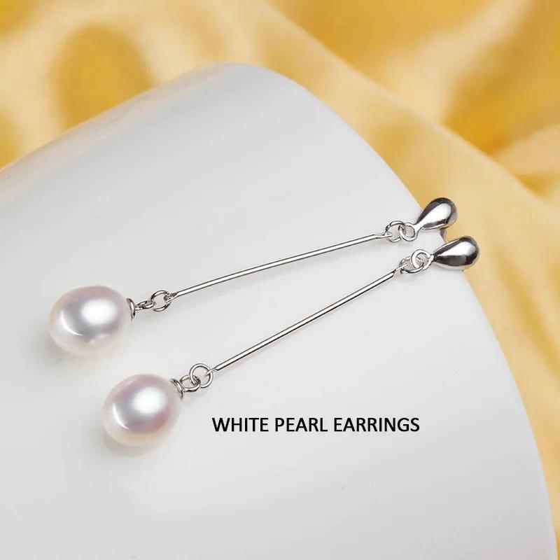 HENGSHENG Top Quality earrings for women 100% real genuine grade AAAA water drop freshwater pearl earrings, fashion jewelry