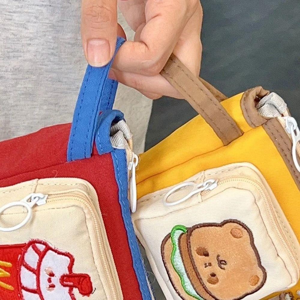 Portable Pencil Case Hamburger And French Fries Stationery Bag New Pen Bag  Back To School