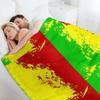 Rastafarian Colors.. Jah Jah. Jamaican.. Reggae Design Throw Blanket Plush Soft Plaid Tourist Soft Blankets