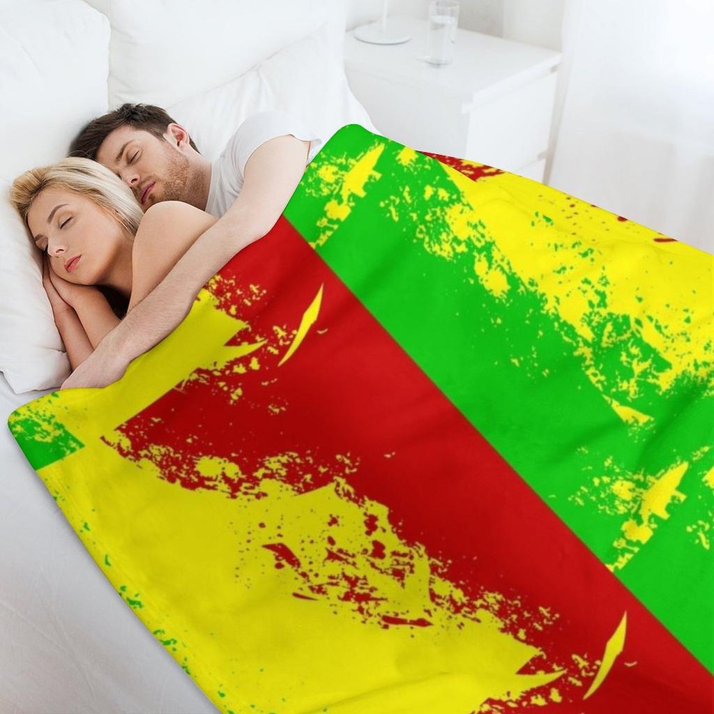 Rastafarian Colors.. Jah Jah. Jamaican.. Reggae Design Throw Blanket Plush Soft Plaid Tourist Soft Blankets