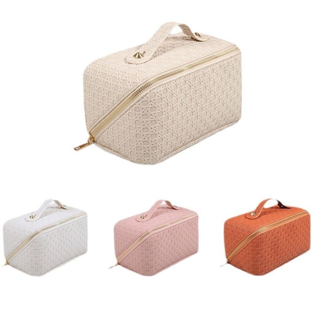 Large Capacity Cosmetic Bags Pu Leather Ladies Storage Bag Travel Makeup Case  Toiletry Bag