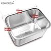 Portable Vegetable Bowl 10L Large 35.5 x 26.5 x 15cm Stainless Steel Dishpan, Multipurpose Kitchen Sink Bowl Tub Washing Basin