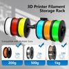 Wall Mount 3D Printer Filament Storage Rack,Rolling 3D Printing Stand Filament Organizer Spool Holders Racks Heavy Duty Metal Shelf for