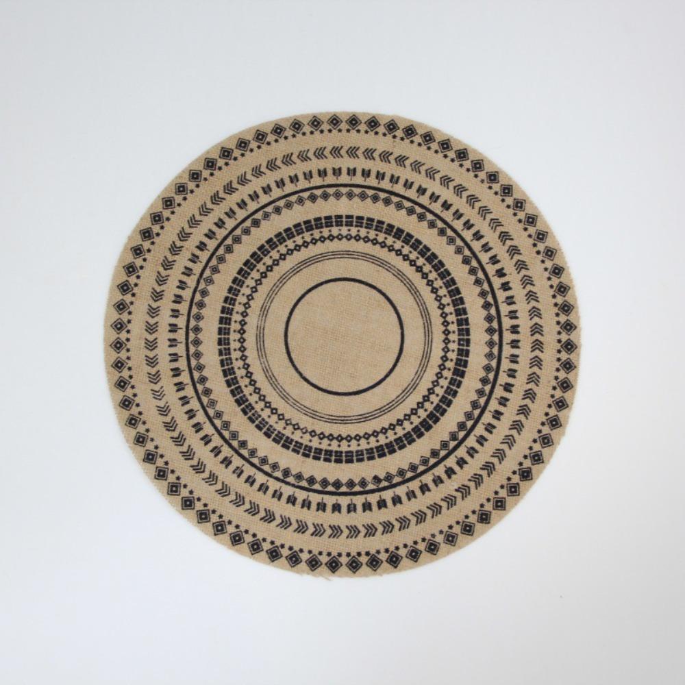 36/38cm Braided Place Mats Heat Resistant Cup Coaster Mat Vintage Round Placemat  Dining Table