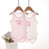 Baby Koi Baby Clothes Camisole Girls Set Romper Underwear Material Coverall Pink Set 4 Rabbit Pattern 100cm Three-Piece All-Year