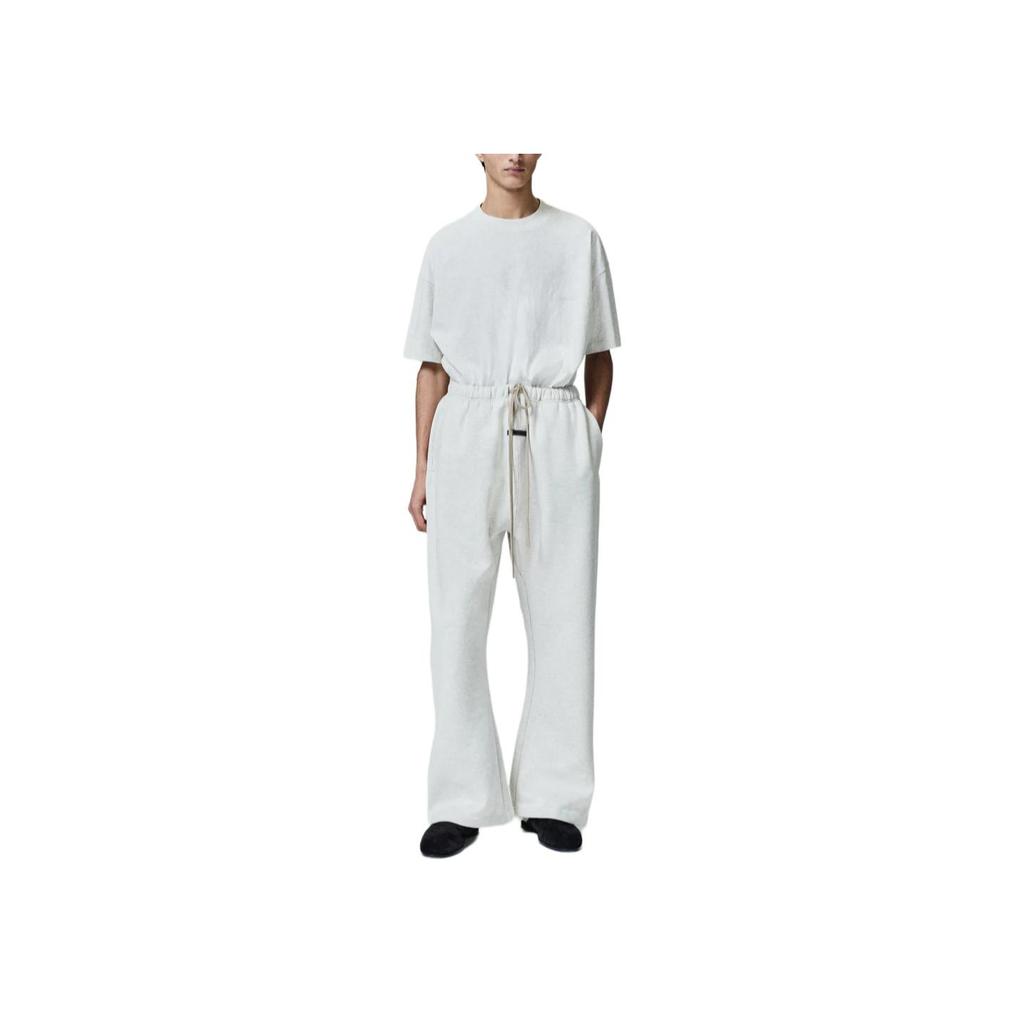 Fear of God Essentials Embroidered Essential Tee Ivory Men Tops Cream 125HO254282F