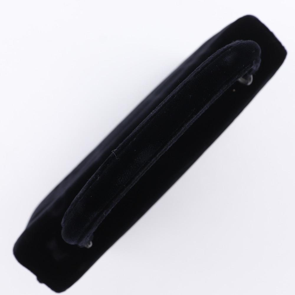 Prada One Handle Handbag Vintage NERO Black Velor Women Used