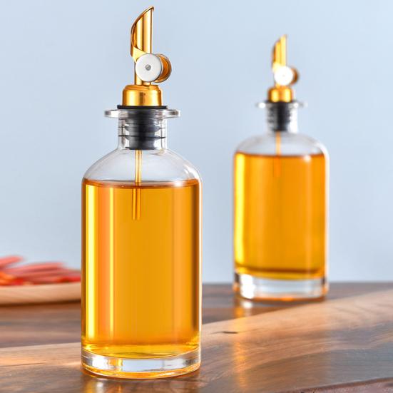 350/500ML Olive Oil Dispenser Bottle Precision Oil Control Pot Vinegar Dispenser Bottle with Spout Soy Sauce Coffee Syrup Bottle for Kitchen