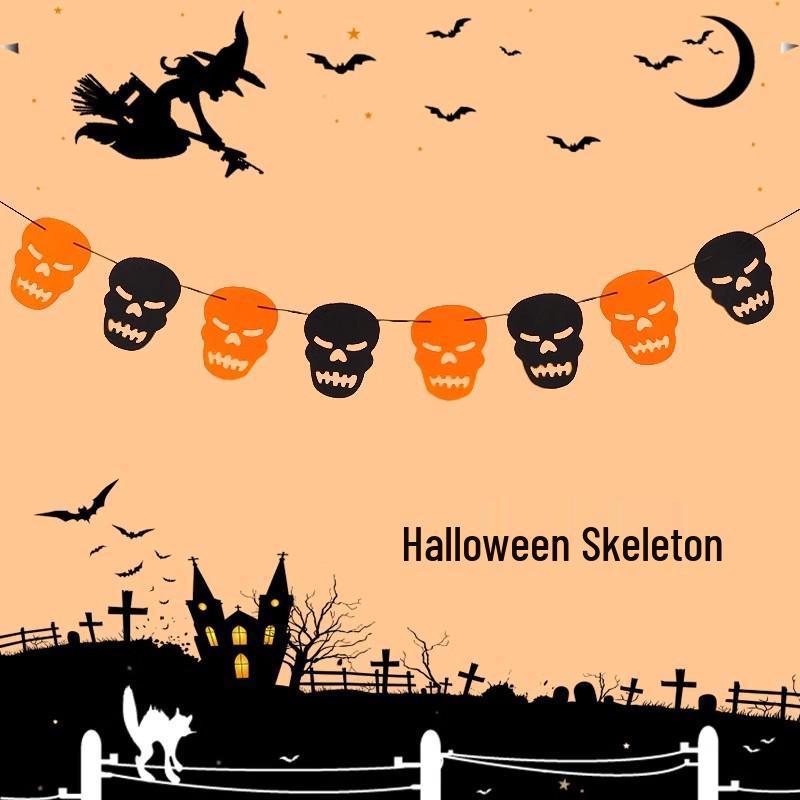 Luminous Halloween Party Pumpkin Bunting Decoration for Mall and Store Events