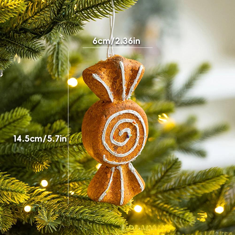 Cute Gingerbread Man Christmas Garland Ornament Festive Hanging Decor New Year Festive Accessory Christmas Decorations