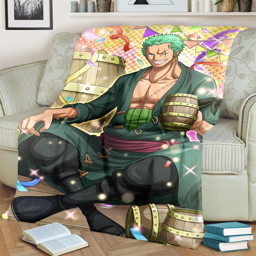 "ONE PIECE" Printed Warm Flannel Blanket for Bedrooms, Sofas, Beds, Chairs, Picnics, Travel and Home