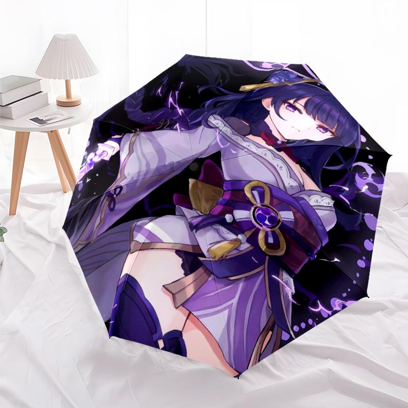 1pc Genshin Impact Beelzebul1 Umbrella, Sun Protection, And UV Shielding. It Has Eight Sturdy Ribs for Outdoor Use And Perfect Gift