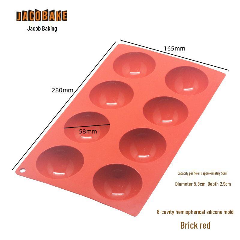 Hemispherical Silicone Mold for Cake, Mochi, Chocolate, Gummy, Resin, Epoxy, and Jelly