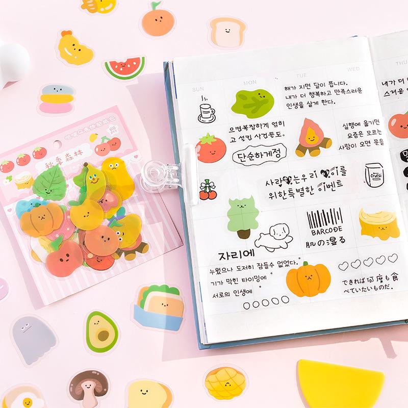 60pcs Cut Sticker Pack Expression Pet Sticker Korean Cartoon Expression Hand Account DIY Gu Card Decoration Sticker 4 Models