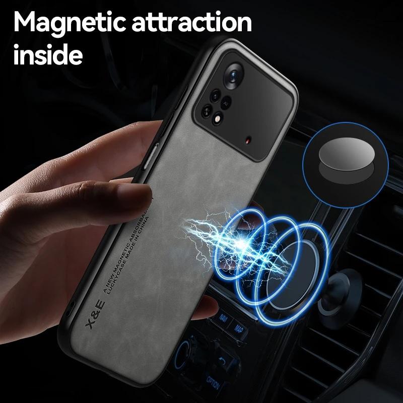 For Xiaomi Poco M4 Pro 4G Leather Magnetic Shockproof Phone Case For Poco Poko Pocco Little M4Pro M 4 Pro 4Pro M4 Pro Back Cover