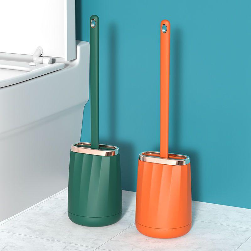 Toilet Brush Silicone No Dead Angle Washing Toilet Artifact Brush Household Bathroom Cleaning Set