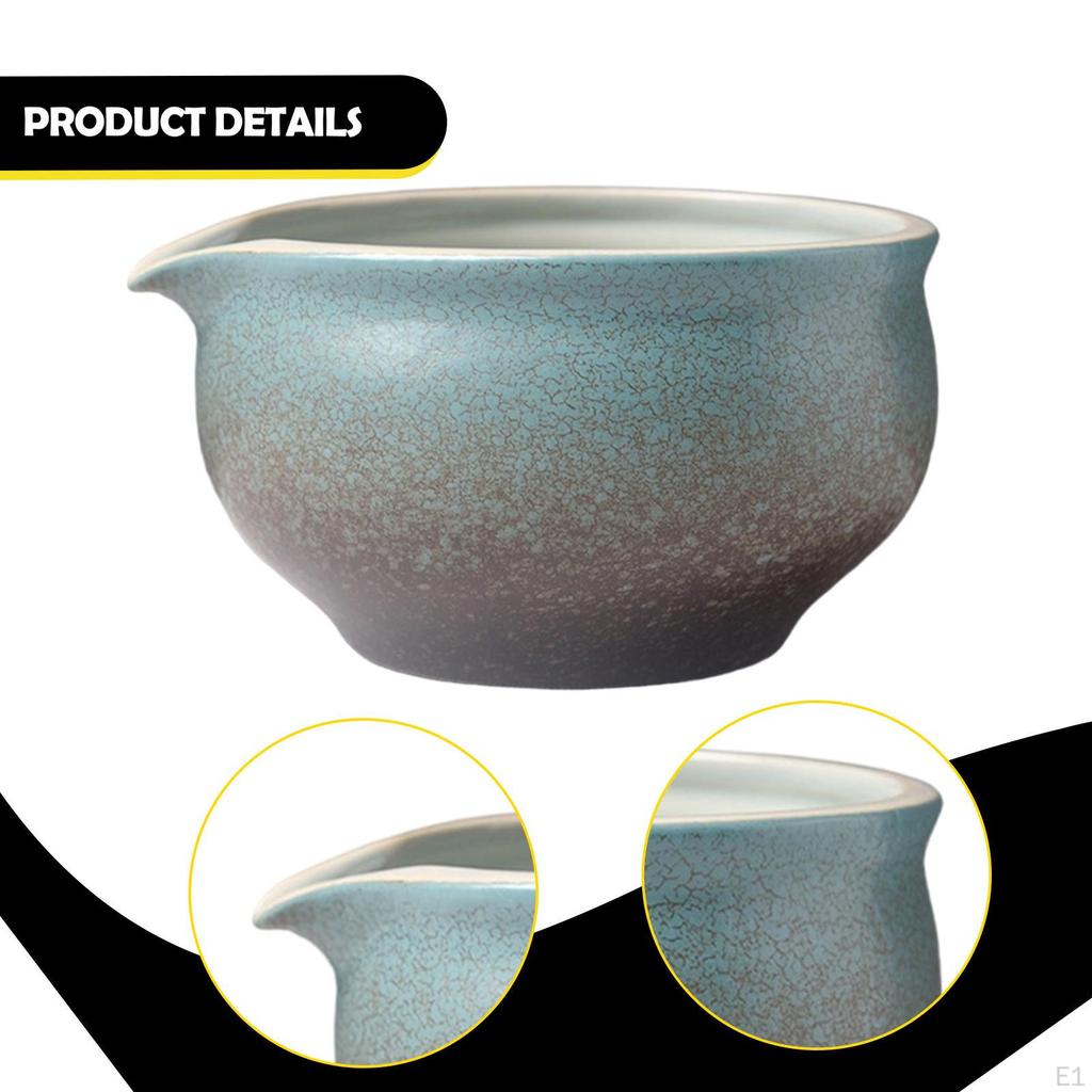 Ceramic Matcha Bowl with Pouring Spout Mixing Bowl,Utensils Handcrafted,Gift Chawan Green Tea Cup