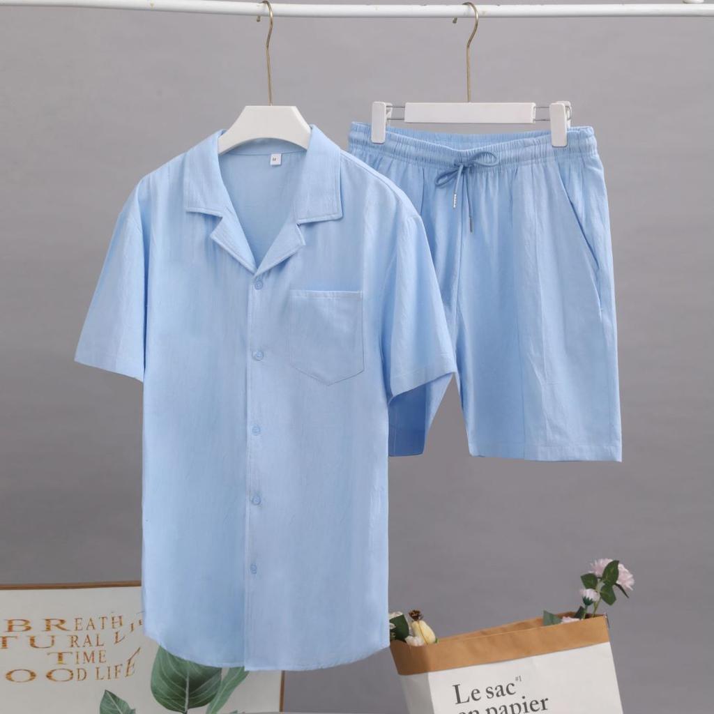 New Summer Men's Home Suit Set, Loose, Casual and Comfortable, Two-piece Set for Men