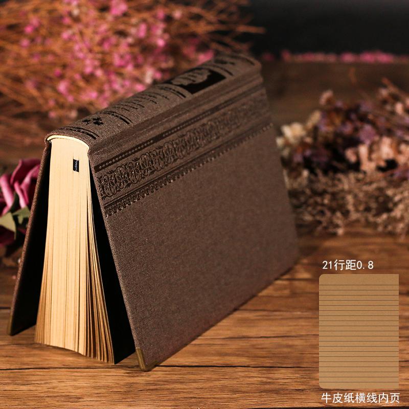 A5 Retro Cloth Diary Kraft Paper Horizontal Line 365 Days Thick Large Notebook Blank Page