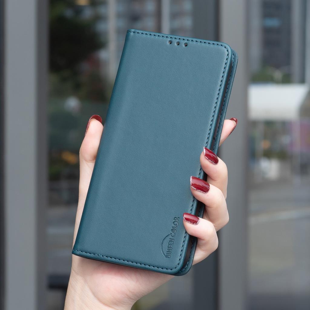 For iPhone 17 Pro Leather Case BINFEN COLOR BF18 Phone Stand Cover with Card Slots