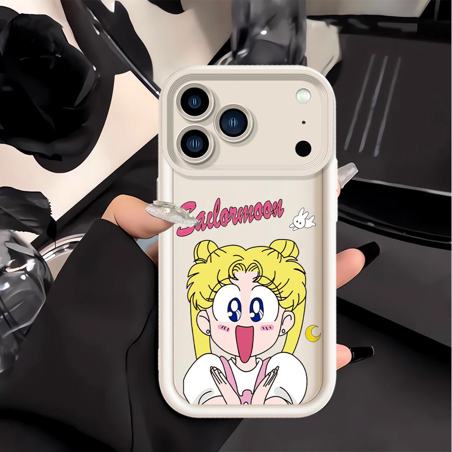 Case for Apple iPhone 17 Pro Max Air XR 15 14 Plus 16 11 12 13 Mini XS 16e Phone Cover Cartoon Sailor Moon