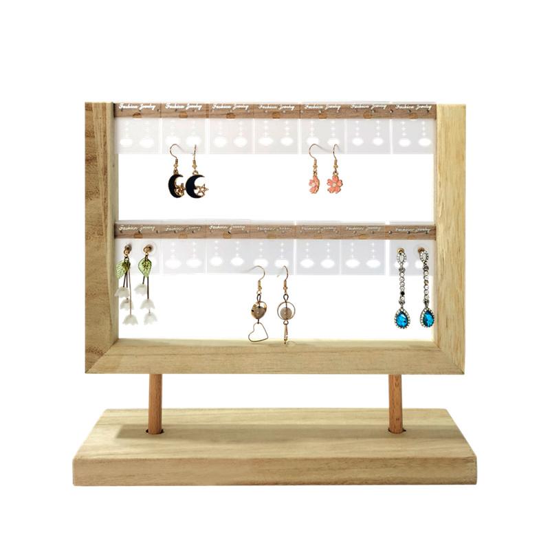 

Многослойная подставка для демонстрации ювелирных изделий из массива дерева, стойка для серег, подставка для демонстрации комплектов серег, простой реквизит для хранения ювелирных изделий