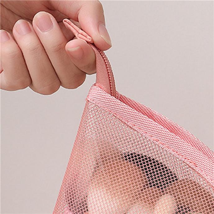 Portable Women Makeup Brush Travel Stand Up Case Multifunctional Mesh Makeup Organizer Zipper Cosmetic Bag