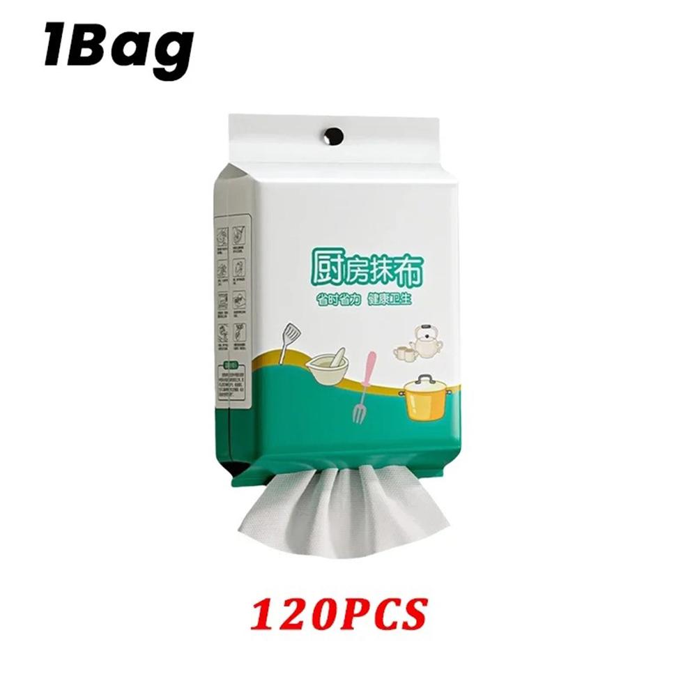 Kitchen Paper Disposable Hanging Kitchen Wipes Absorb Water and Oil Wet and Dry Enlarged and Thickened Non-woven Fabric  Cleaning Cloths