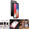 Iphone X 78 Plus Luxury Magnetic Metal Frame Tempered Glass Back Case Cover