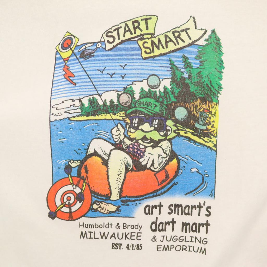 OLD 90s Print Short sleeve T-shirt White Men's Used