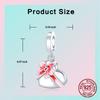 copper Heart Shape Gift Box Openable Colored Zircon Pendant Charm Compatible With Authentic Charm Bead Charms Bracelets Women Do It Yourself Jewellery