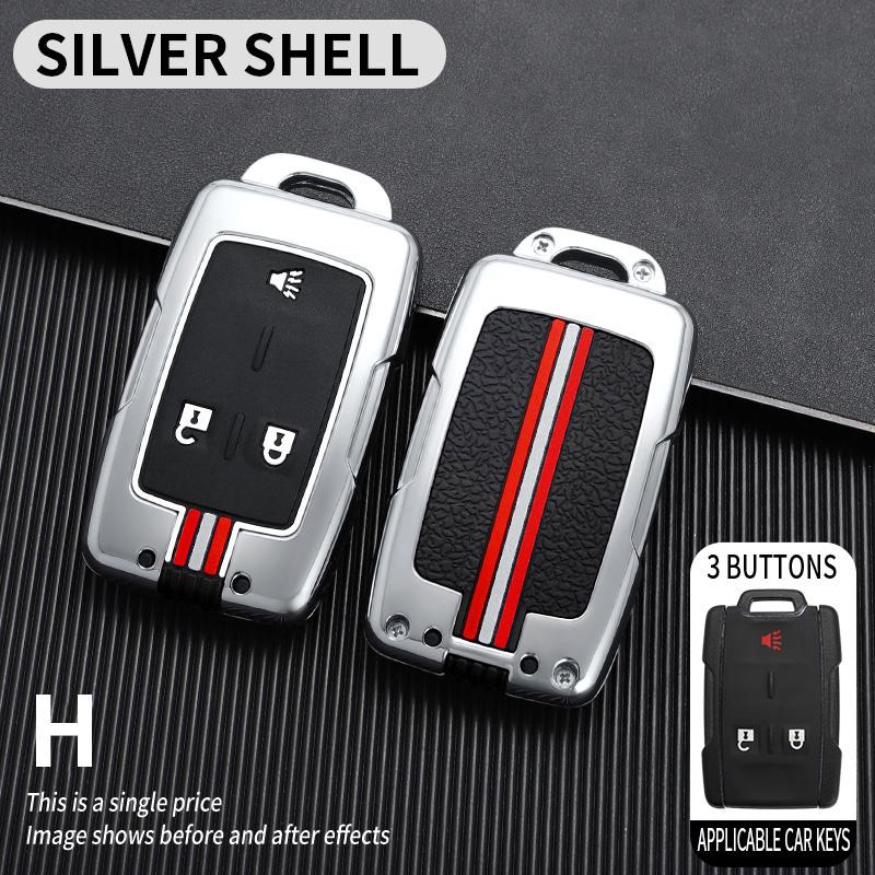 Car Key Case Cover Shell Fob For Chevrolet Colorado Silverado 1500 2500HD 3500HD GMC Yukon Sierra Canyon Keychain Accessories