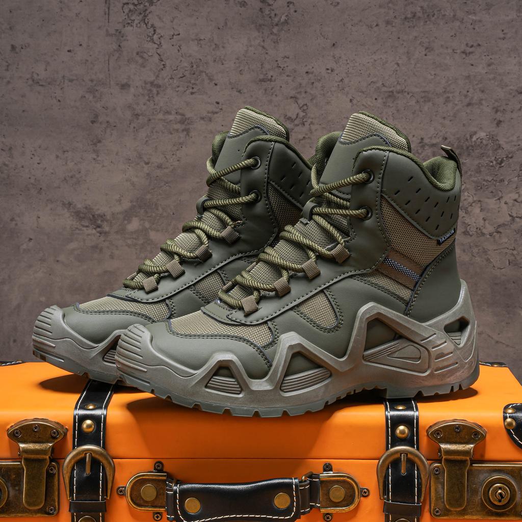 Men'S High Top Boots, Hiking Boots, Anti Slip And Wear-Resistant Retro Casual Fashion Men'S Shoes, Outdoor Sports Shoes