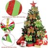 Bulk Christmas Ribbon Decoration 12Pcs Candy Color Bows For Staircase Gift Wrapping Trim