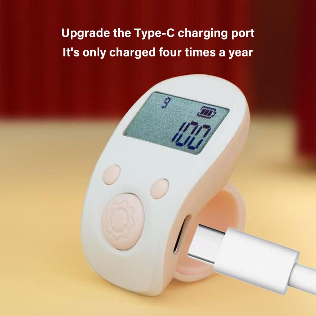 Finger Counter Luminous Finger Ring Electric Digital Display Tally Counter For Sewing Knitting Weave Tool