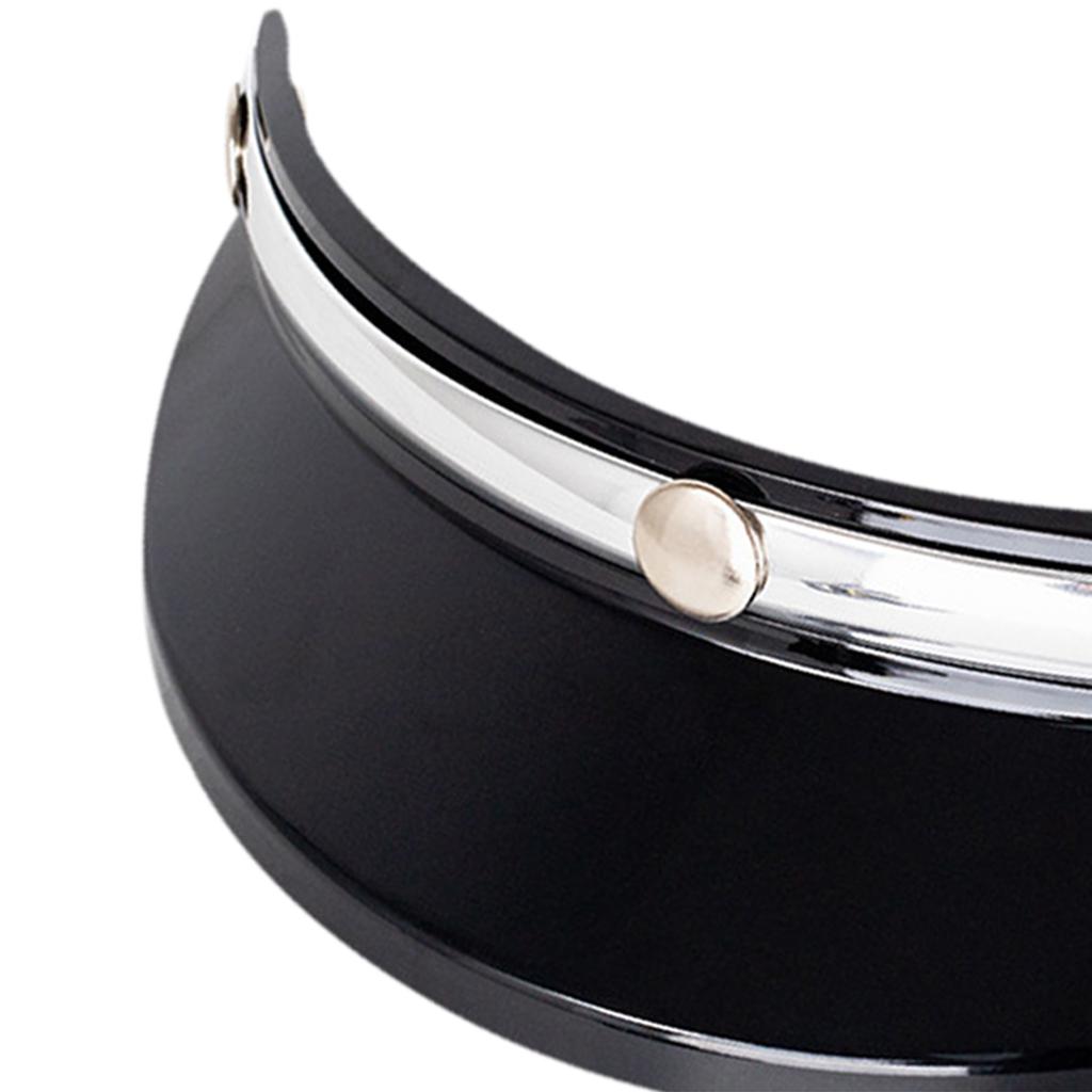 Universal Motorcycle Helmet Visor Peak 3 Snaps Trendy for 3/4 Helmets Spare Parts Helmet Visor Peak Waterproof SUN Protection