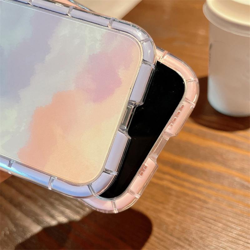 Cute Watercolor Flowers Phone Case For iPhone 11 12 13 Pro Max XS Max X 14 15 Pro MAX Luminous Hard Shockproof Bumper Back Cover