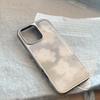 INS Blurred White Flower Phone Case Compatible with iPhone 14, iPhone 15, and iPhone 16 Pro Max