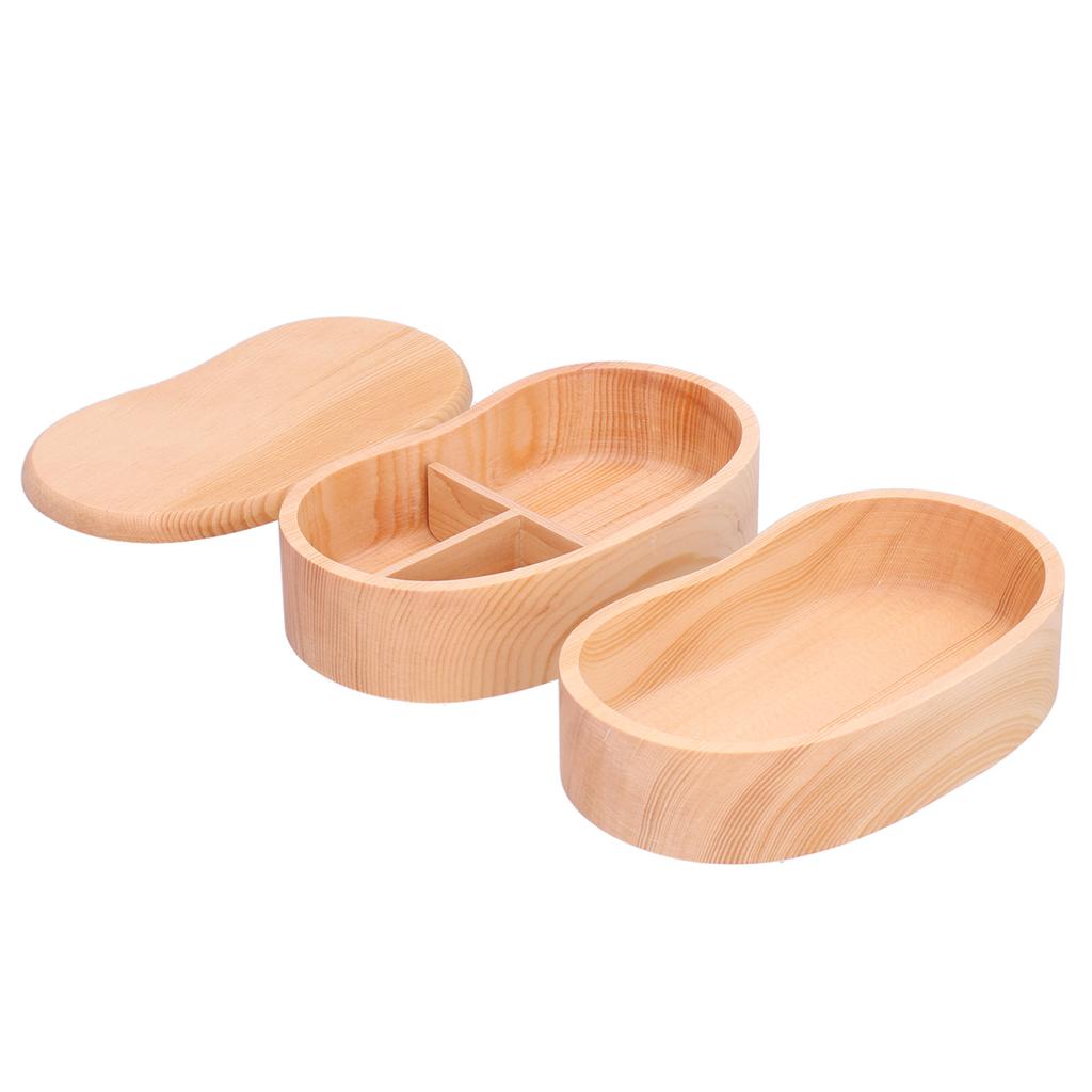 קופסת בנטו מעץ בסגנון פשוט, קופסת אוכל ניידת, מארגן אחסון מזון לתלמיד/עובד