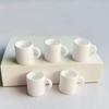 20 Mini White Resin Coffee Mug Pendants - Adorable Charms Suitable for Jewelry, Chains, Hair Accessories, and Dollhouse Decorati