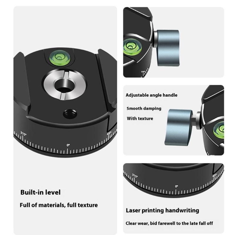 360° drehbare Kamera-Stativhalterung mit Dämpfungssystem Arca Swiss Schnellwechselplatte 5 kg Tragfähigkeit Aluminium-Stabilisatoren für professionelle Fotografie