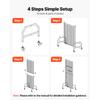 SucceBuy Grid Wall Panel Wire Grid Panels Display Rack Movable Art Display Shelf with Wheel Carbon Steel Gridwall for Craft Show
