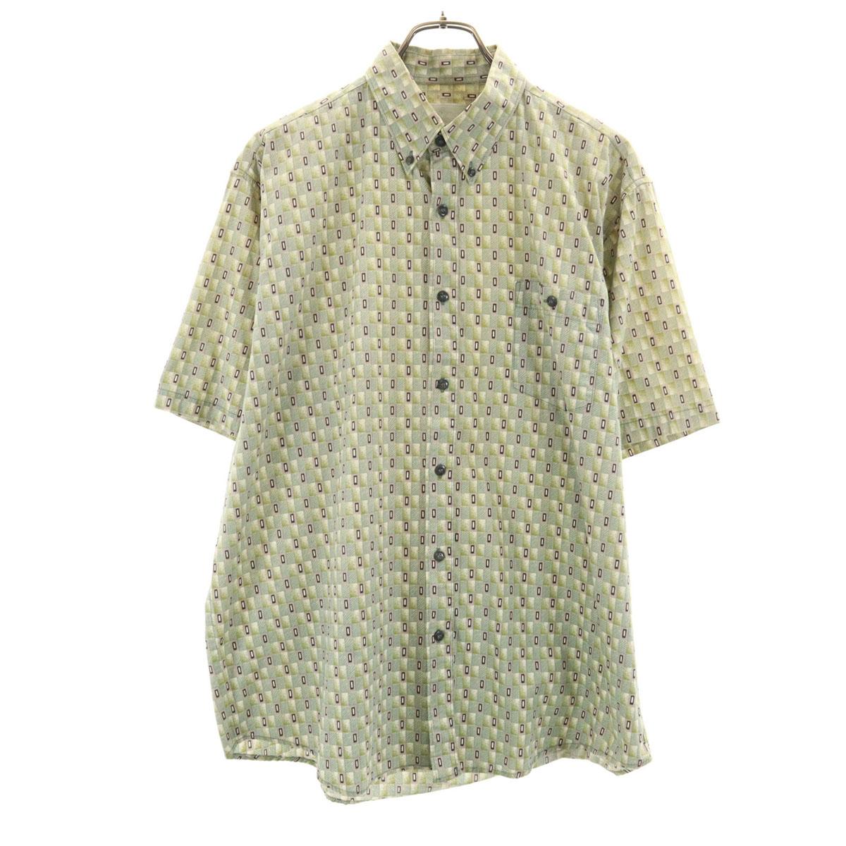 

D VASSI 90-е Старый комбинезон с ручкой Короткий рукав Рубашка на пуговицах M Мульти Мужской Б/У