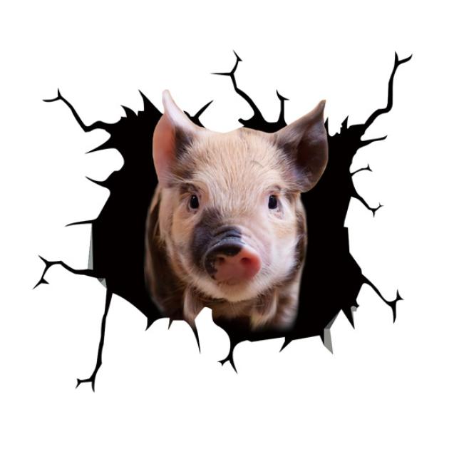 Animal Car Stickers Waterproof PVC Auto Scratch Occlude 3D Simulation Electrostatic Decal Car Window Home Decoration