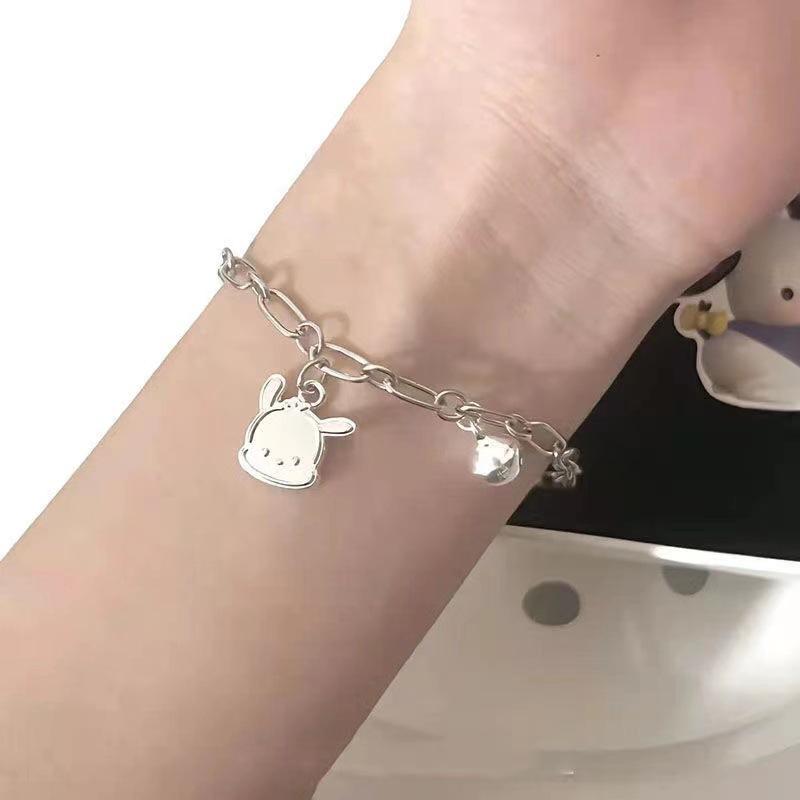 

Pochacco Bell Bracelet for Female Students, Sweet and Cute Girlfriends, Heart-shaped Hand Jewelry, Unique Design, Birthday Gift S268Pacha Dog Bell Bracel