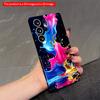 2DFlat Samsung Phone Case Vibrant Splash of Pink, Blue, and Gold Paint Applicable To Galaxy S22 S23 S24 S25ULTRA S26 A12 A13 A14 A15 A16