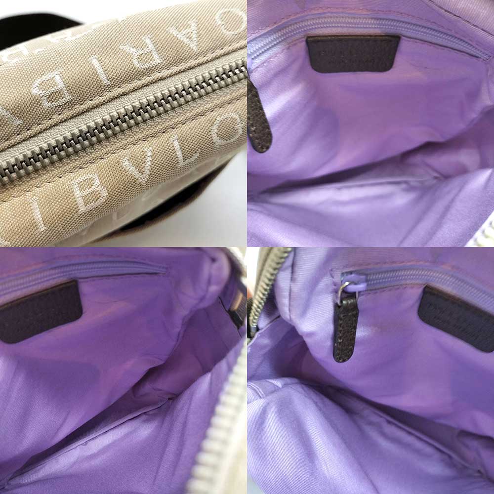 Used BVLGARI Logo maniaShoulder Bag canvas Women