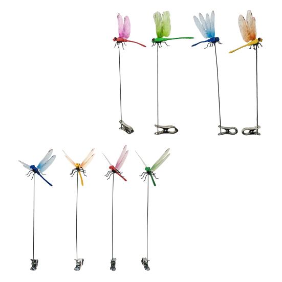 

3D Зажимы Стрекозы Реалистичные Искусственные Зажимы для Шляпы Стрекозы Клипсы Стрекозы для Отпугивания Мух для Украшения Садового Забора Кашпо Sets
