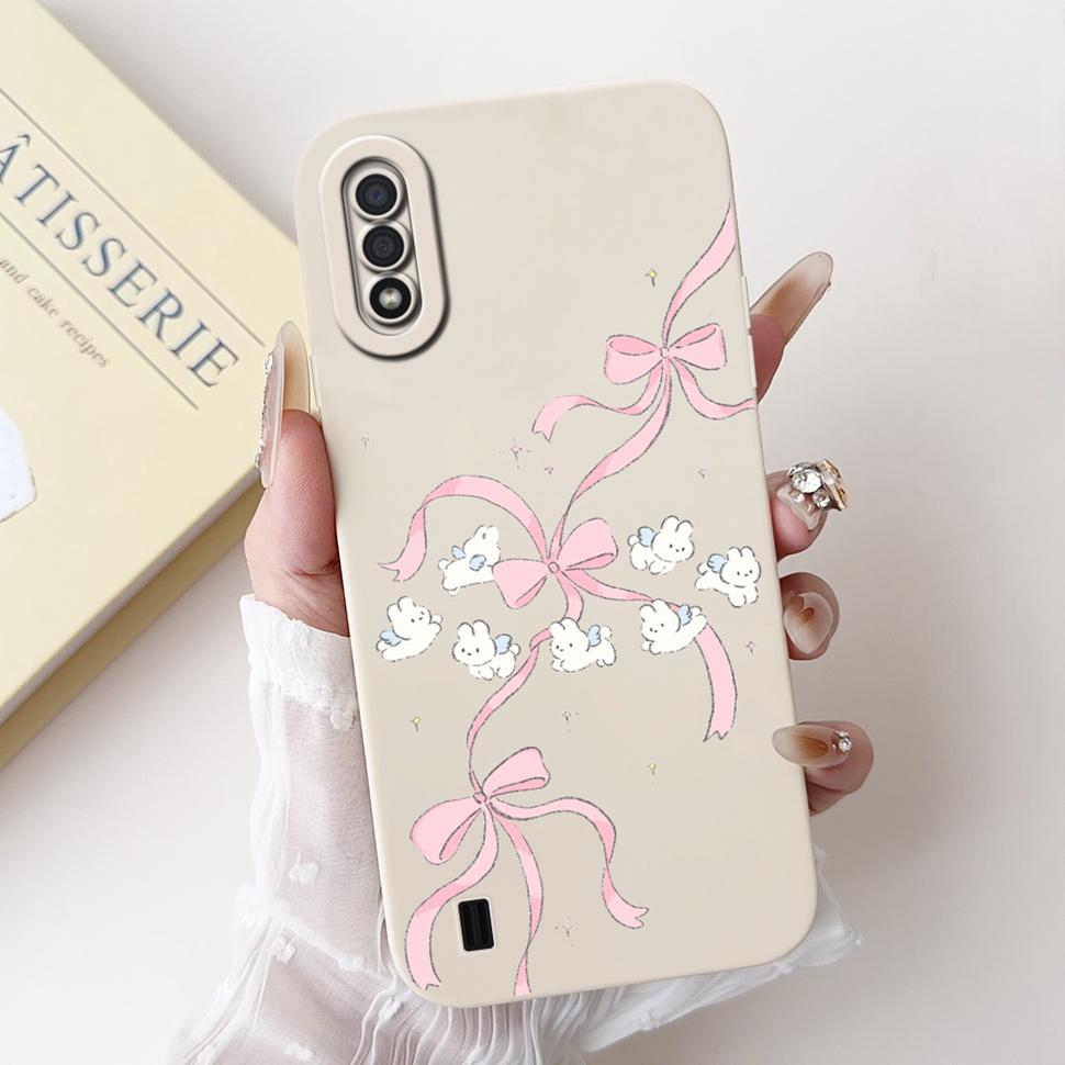 For Samsung Galaxy A01 Case Fashion Flower Painted Cover Soft TPU Matte Phone Case for Samsung A01 GalaxyA01 SM-A015F TPU